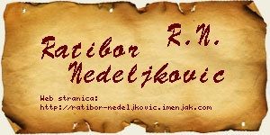 Ratibor Nedeljković vizit kartica